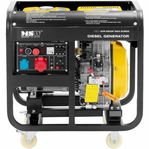Agregat generator prądotwórczy diesel mobilny 240/400 V 8500 W 10 kVA 30 l Agregat generator prądotwórczy diesel mobilny 240/400 V 8500 W 10 kVA 30 l