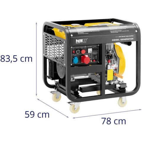 Agregat generator prądotwórczy diesel mobilny 240/400 V 8500 W 10 kVA 30 l Agregat generator prądotwórczy diesel mobilny 240/400 V 8500 W 10 kVA 30 l