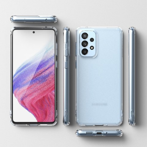Etui pokrowiec z żelową ramką Galaxy A73 Fusion Matte półprzezroczysty Etui pokrowiec z żelową ramką Galaxy A73 Fusion Matte półprzezroczysty