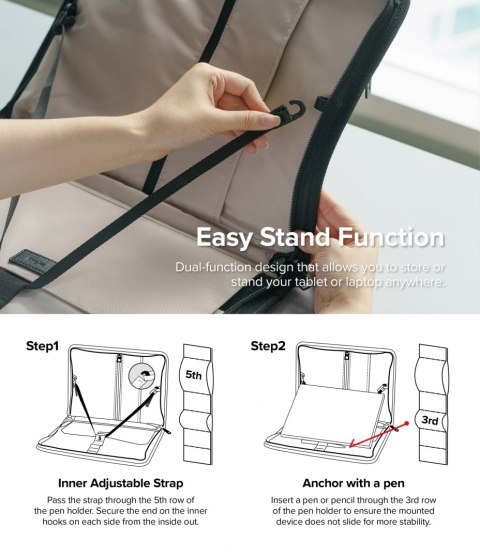 Etui saszetka torba organizer na laptopa tablet do 13'' Smart Zip Pouch beżowy Etui saszetka torba organizer na laptopa tablet do 13'' Smart Zip Pouch beżowy