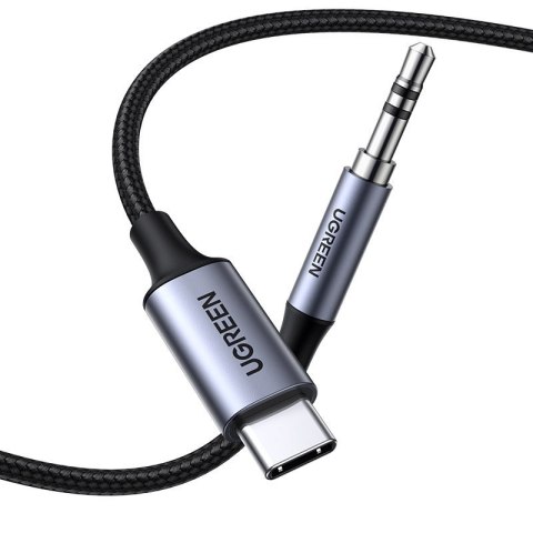 Kabel audio stereo AUX 3.5 mm mini jack - USB-C do telefonu tabletu 1m czarny Kabel audio stereo AUX 3.5 mm mini jack - USB-C do telefonu tabletu 1m czarny
