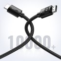 Kabel przewód audio wideo HDMI 2.0 4K wytrzymały w oplocie 1m czarny Kabel przewód audio wideo HDMI 2.0 4K wytrzymały w oplocie 1m czarny