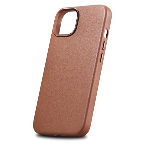 Pokrowiec etui z naturalnej skóry do iPhone 14 Plus MagSafe Case Leather brązowy Pokrowiec etui z naturalnej skóry do iPhone 14 Plus MagSafe Case Leather brązowy