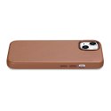 Pokrowiec etui z naturalnej skóry do iPhone 14 Plus MagSafe Case Leather brązowy Pokrowiec etui z naturalnej skóry do iPhone 14 Plus MagSafe Case Leather brązowy