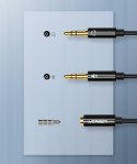 Przejściówka rozdzielacz AUX 3.5 mm mini jack na mikrofon i słuchawki czarny Przejściówka rozdzielacz AUX 3.5 mm mini jack na mikrofon i słuchawki czarny