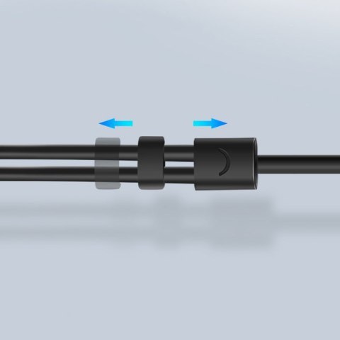 Przejściówka rozdzielacz AUX 3.5 mm mini jack na mikrofon i słuchawki czarny Przejściówka rozdzielacz AUX 3.5 mm mini jack na mikrofon i słuchawki czarny