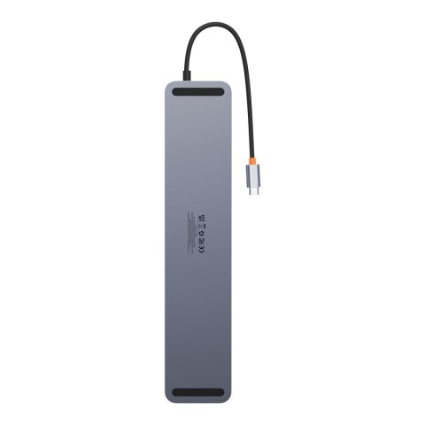 12w1 HUB podstawka pod notebooka USB-C USB-A DP HDMI SD TF RJ45 3.5mm jack PD 100W szary 12w1 HUB podstawka pod notebooka USB-C USB-A DP HDMI SD TF RJ45 3.5mm jack PD 100W szary