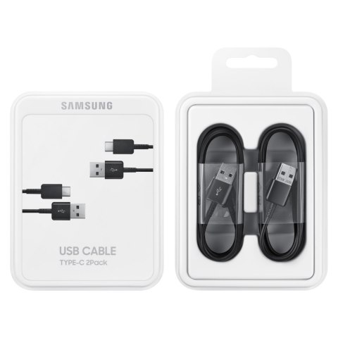 2 x Kabel przewód Samsung USB - USB-C 480Mb/s 5A 1.5m czarny ZESTAW 2szt 2 x Kabel przewód Samsung USB - USB-C 480Mb/s 5A 1.5m czarny ZESTAW 2szt