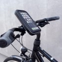 Etui na telefon z uchwytem na kierownicę do roweru motocykla hulajnogi czarny Etui na telefon z uchwytem na kierownicę do roweru motocykla hulajnogi czarny