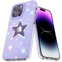 Etui pokrowiec w gwiazdki iPhone 14 Plus Heart Star Series PURPLE STAR Etui pokrowiec w gwiazdki iPhone 14 Plus Heart Star Series PURPLE STAR