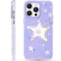 Etui pokrowiec w gwiazdki iPhone 14 Plus Heart Star Series PURPLE STAR Etui pokrowiec w gwiazdki iPhone 14 Plus Heart Star Series PURPLE STAR