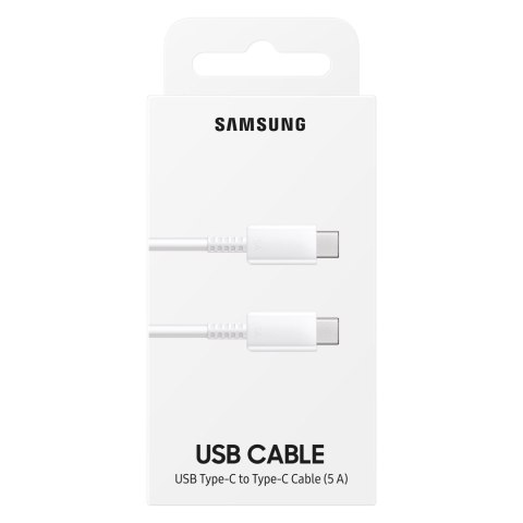Kabel przewód Samsung USB-C 480Mb/s 5A 1m biały Kabel przewód Samsung USB-C 480Mb/s 5A 1m biały