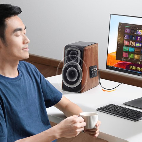 Kabel przewód audio 3.5 mm mini jack - 2x RCA 5m czarny Kabel przewód audio 3.5 mm mini jack - 2x RCA 5m czarny