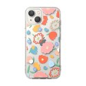 Pancerne etui pokrowiec z żelową ramką iPhone 14 Plus Fusion Design Floral przezroczysty Pancerne etui pokrowiec z żelową ramką iPhone 14 Plus Fusion Design Floral przezroczysty
