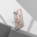 Pancerne etui pokrowiec z żelową ramką iPhone 14 Plus Fusion Design Floral przezroczysty Pancerne etui pokrowiec z żelową ramką iPhone 14 Plus Fusion Design Floral przezroczysty