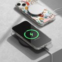 Pancerne etui pokrowiec z żelową ramką iPhone 14 Plus Fusion Design Floral przezroczysty Pancerne etui pokrowiec z żelową ramką iPhone 14 Plus Fusion Design Floral przezroczysty