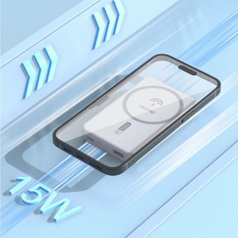 Powerbank 5000mAh magnetyczny z ładowarką indukcyjną MagSafe biały Powerbank 5000mAh magnetyczny z ładowarką indukcyjną MagSafe biały