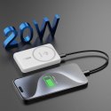 Powerbank 5000mAh magnetyczny z ładowarką indukcyjną MagSafe biały Powerbank 5000mAh magnetyczny z ładowarką indukcyjną MagSafe biały