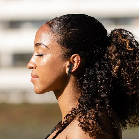 Słuchawki bezprzewodowe TWS z wyświetlaczem LED czarne Słuchawki bezprzewodowe TWS z wyświetlaczem LED czarne