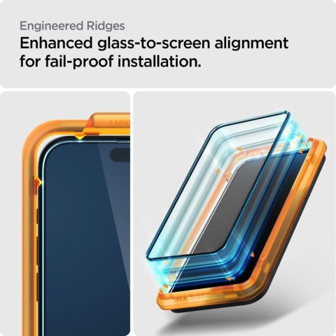 Szkło hartowane ALM Glass FC na iPhone 15 Pro czarne - ZESTAW 2 szt. Szkło hartowane ALM Glass FC na iPhone 15 Pro czarne - ZESTAW 2 szt.