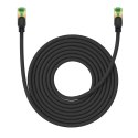 Szybki kabel sieciowy LAN RJ45 cat.8 40Gbps plecionka 8m czarny Szybki kabel sieciowy LAN RJ45 cat.8 40Gbps plecionka 8m czarny