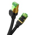 Szybki kabel sieciowy LAN RJ45 cat.8 40Gbps plecionka 8m czarny Szybki kabel sieciowy LAN RJ45 cat.8 40Gbps plecionka 8m czarny