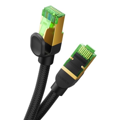 Szybki kabel sieciowy LAN RJ45 cat.8 40Gbps plecionka 8m czarny Szybki kabel sieciowy LAN RJ45 cat.8 40Gbps plecionka 8m czarny