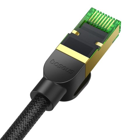 Szybki kabel sieciowy LAN RJ45 cat.8 40Gbps plecionka 8m czarny Szybki kabel sieciowy LAN RJ45 cat.8 40Gbps plecionka 8m czarny