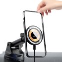 Uchwyt magnetyczny na kokpit z ładowarką indukcyjną MagSafe 15W czarna Uchwyt magnetyczny na kokpit z ładowarką indukcyjną MagSafe 15W czarna