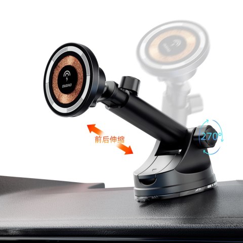 Uchwyt magnetyczny na kokpit z ładowarką indukcyjną MagSafe 15W czarna Uchwyt magnetyczny na kokpit z ładowarką indukcyjną MagSafe 15W czarna