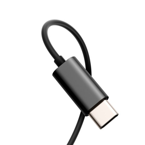 Zestaw słuchawkowy słuchawki douszne USB-C kabel 1.2m czarne Zestaw słuchawkowy słuchawki douszne USB-C kabel 1.2m czarne