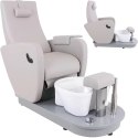 Fotel elektryczny do pedicure z podnóżkiem i brodzikiem HAVANA - szary Fotel elektryczny do pedicure z podnóżkiem i brodzikiem HAVANA - szary