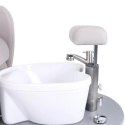Fotel elektryczny do pedicure z podnóżkiem i brodzikiem HAVANA - szary Fotel elektryczny do pedicure z podnóżkiem i brodzikiem HAVANA - szary