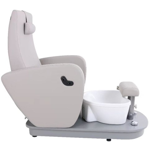 Fotel elektryczny do pedicure z podnóżkiem i brodzikiem HAVANA - szary Fotel elektryczny do pedicure z podnóżkiem i brodzikiem HAVANA - szary