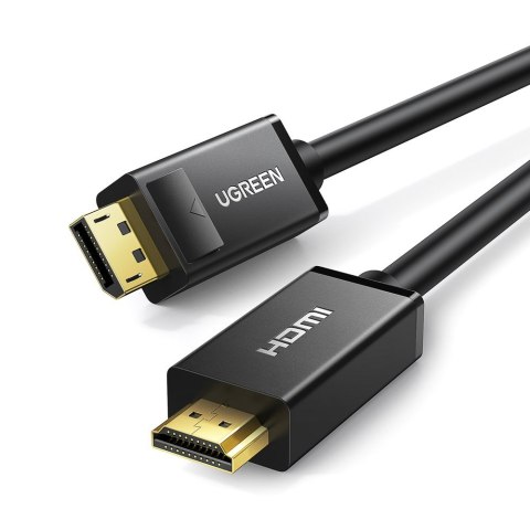 Kabel przewód DisplayPort - HDMI 4K HDR 3D 3m czarny Kabel przewód DisplayPort - HDMI 4K HDR 3D 3m czarny