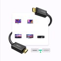 Kabel przewód DisplayPort - HDMI 4K HDR 3D 3m czarny Kabel przewód DisplayPort - HDMI 4K HDR 3D 3m czarny