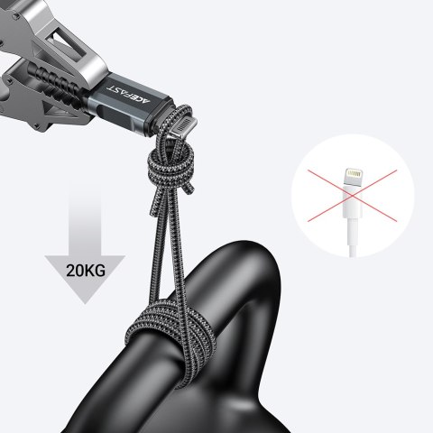 Kabel przewód MFI do iPhone USB - Lightning 2.4A 1.2m czarny Kabel przewód MFI do iPhone USB - Lightning 2.4A 1.2m czarny