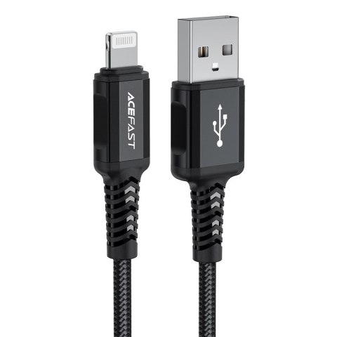 Kabel przewód MFI do iPhone USB - Lightning 2.4A 1.8m czarny Kabel przewód MFI do iPhone USB - Lightning 2.4A 1.8m czarny