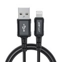 Kabel przewód MFI do iPhone USB - Lightning 2.4A 1.8m czarny Kabel przewód MFI do iPhone USB - Lightning 2.4A 1.8m czarny
