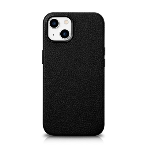 Skórzane etui iPhone 14 Plus magnetyczne z MagSafe Litchi Premium Leather Case czarny Skórzane etui iPhone 14 Plus magnetyczne z MagSafe Litchi Premium Leather Case czarny