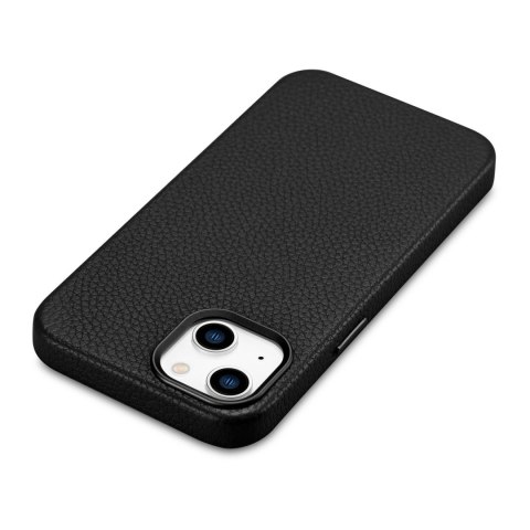 Skórzane etui iPhone 14 Plus magnetyczne z MagSafe Litchi Premium Leather Case czarny Skórzane etui iPhone 14 Plus magnetyczne z MagSafe Litchi Premium Leather Case czarny