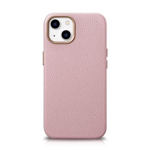 Skórzane etui iPhone 14 Plus magnetyczne z MagSafe Litchi Premium Leather Case różowy Skórzane etui iPhone 14 Plus magnetyczne z MagSafe Litchi Premium Leather Case różowy