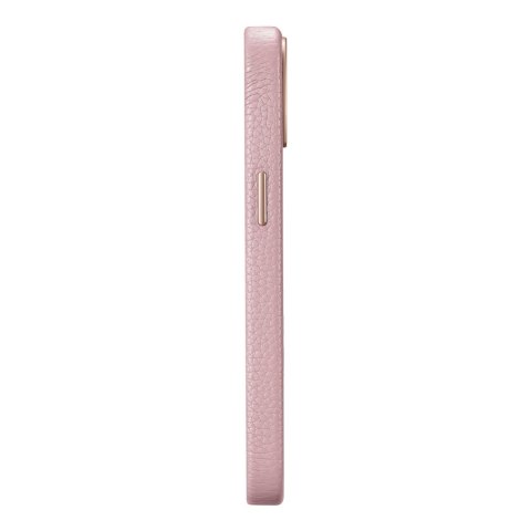 Skórzane etui iPhone 14 Plus magnetyczne z MagSafe Litchi Premium Leather Case różowy Skórzane etui iPhone 14 Plus magnetyczne z MagSafe Litchi Premium Leather Case różowy
