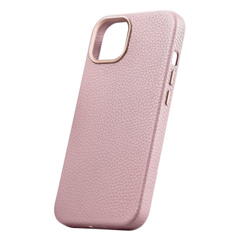 Skórzane etui iPhone 14 Plus magnetyczne z MagSafe Litchi Premium Leather Case różowy Skórzane etui iPhone 14 Plus magnetyczne z MagSafe Litchi Premium Leather Case różowy