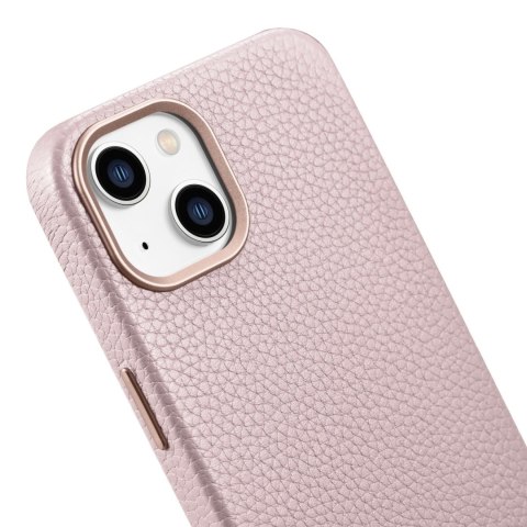 Skórzane etui iPhone 14 Plus magnetyczne z MagSafe Litchi Premium Leather Case różowy Skórzane etui iPhone 14 Plus magnetyczne z MagSafe Litchi Premium Leather Case różowy