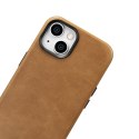 Skórzane etui iPhone 14 Plus magnetyczne z MagSafe Oil Wax Premium Leather Case jasny brąz Skórzane etui iPhone 14 Plus magnetyczne z MagSafe Oil Wax Premium Leather Case jasny brąz