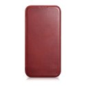 Skórzane etui iPhone 14 Plus z klapką magnetyczne MagSafe CE Oil Wax Premium Leather bordowy Skórzane etui iPhone 14 Plus z klapką magnetyczne MagSafe CE Oil Wax Premium Leather bordowy