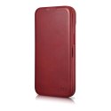 Skórzane etui iPhone 14 Plus z klapką magnetyczne MagSafe CE Oil Wax Premium Leather bordowy Skórzane etui iPhone 14 Plus z klapką magnetyczne MagSafe CE Oil Wax Premium Leather bordowy