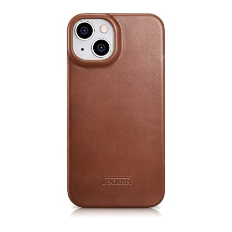 Skórzane etui iPhone 14 Plus z klapką magnetyczne MagSafe CE Oil Wax Premium Leather brązowy Skórzane etui iPhone 14 Plus z klapką magnetyczne MagSafe CE Oil Wax Premium Leather brązowy