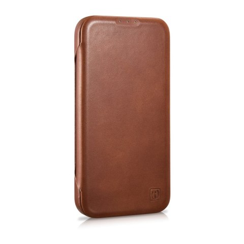 Skórzane etui iPhone 14 Plus z klapką magnetyczne MagSafe CE Oil Wax Premium Leather brązowy Skórzane etui iPhone 14 Plus z klapką magnetyczne MagSafe CE Oil Wax Premium Leather brązowy